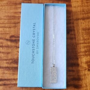 Touchstone Crystal Myra Pendant- Silver Pendant Necklace